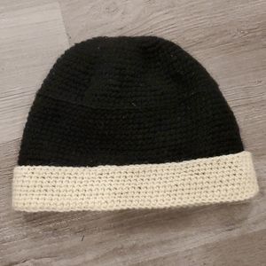 SIJJL Brim Crochet Wool beanie